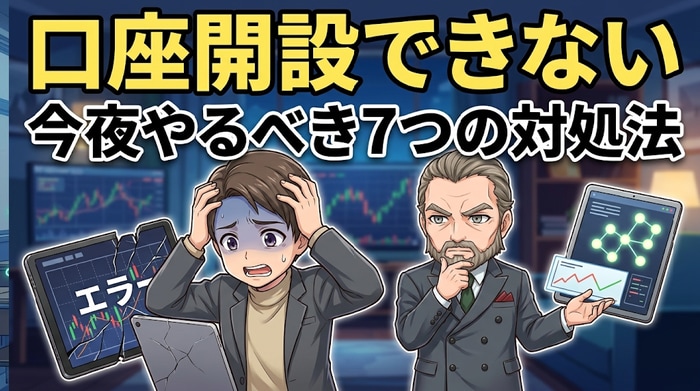 バイナリーオプション口座開設できない人が今夜やるべき7つの対処法