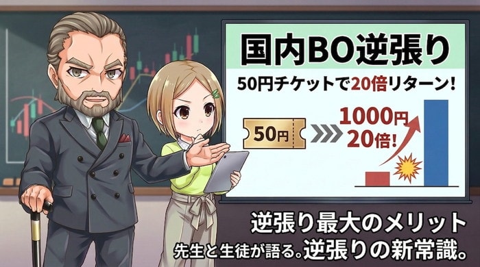 国内バイナリーオプションだからできる20倍チケット