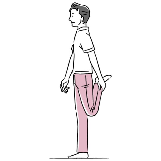 ［図表2］大腿四頭筋のストレッチ