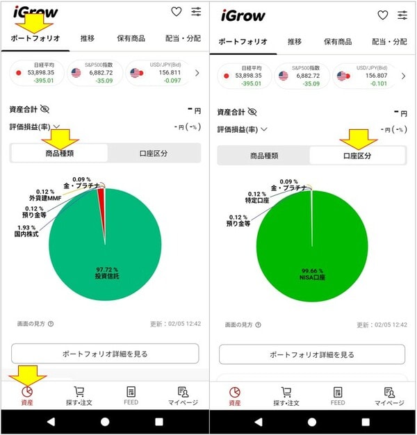 筆者のiGrowポートフォリオ画面