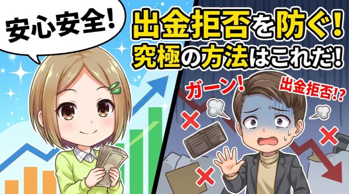 出金拒否を100%防ぐ方法は「業者選び」にある