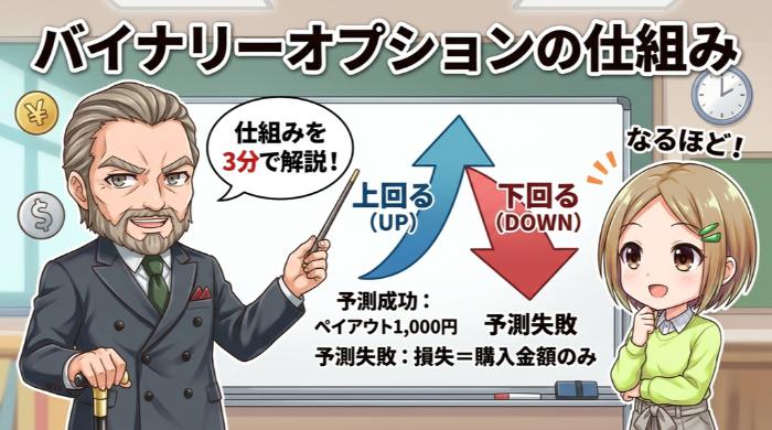 そもそもバイナリーオプションって何？仕組みを3分で理解する