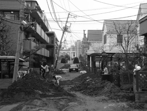 東日本大震災直後の浦安市の様子