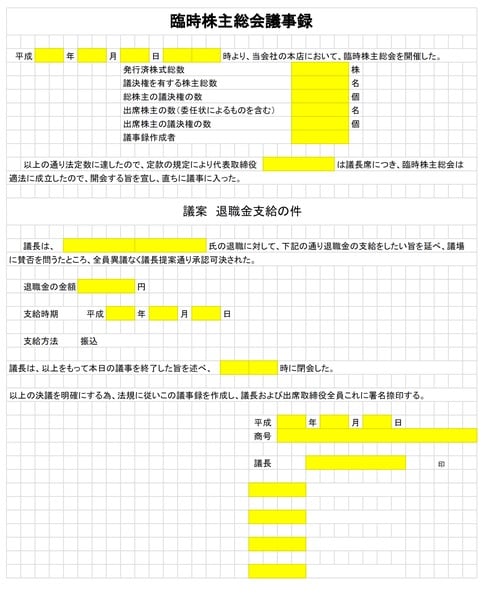 ［図表2］株主総会議事録サンプル