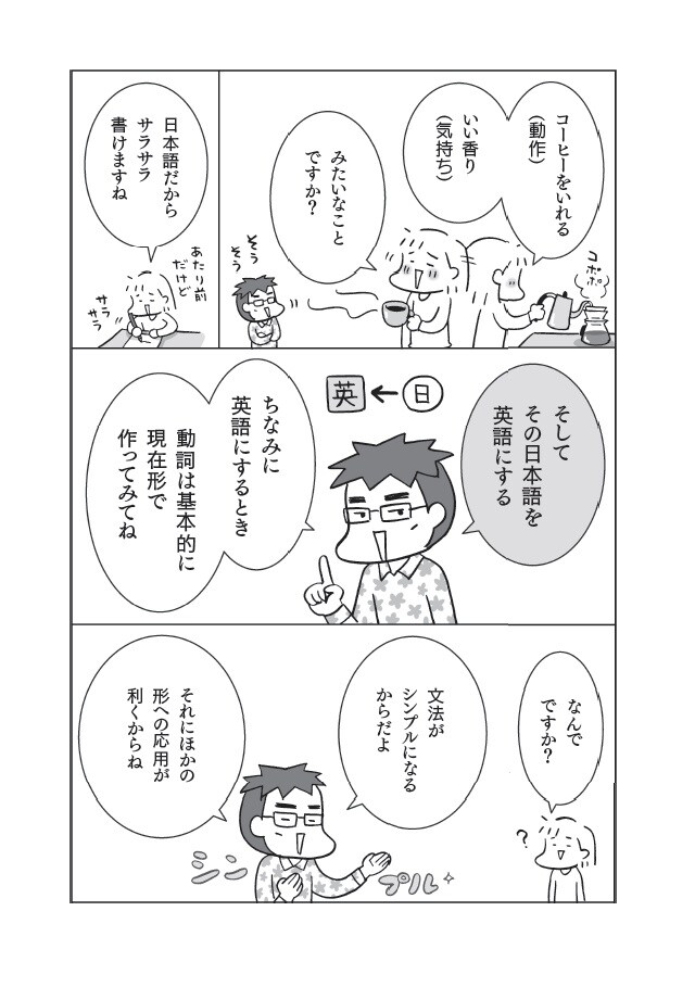 フクチマミ・高橋基治著『マンガでおさらい中学英語　英会話スタート編』（KADOKAWA）より