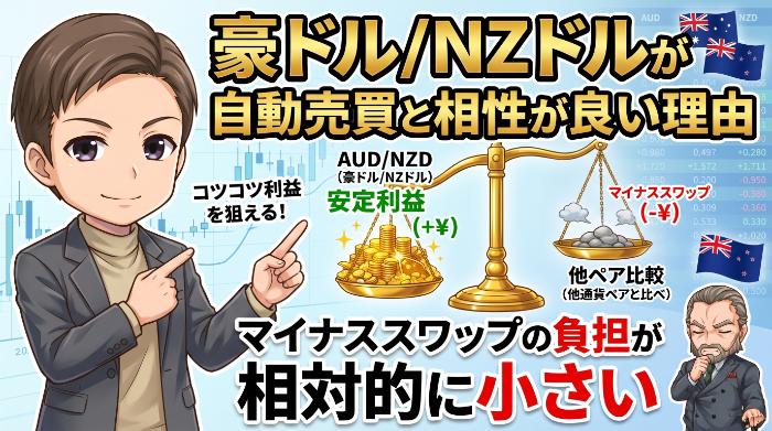 マイナススワップの負担が相対的に小さい