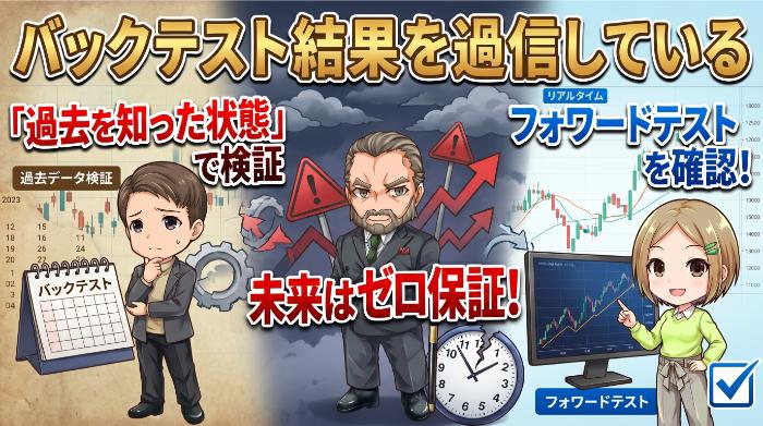 バックテスト結果を過信している