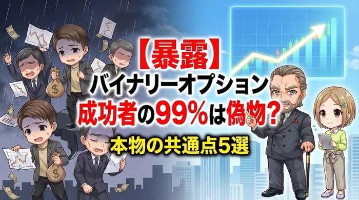 【暴露】バイナリーオプション成功者の99%は偽物？本物の共通点5選