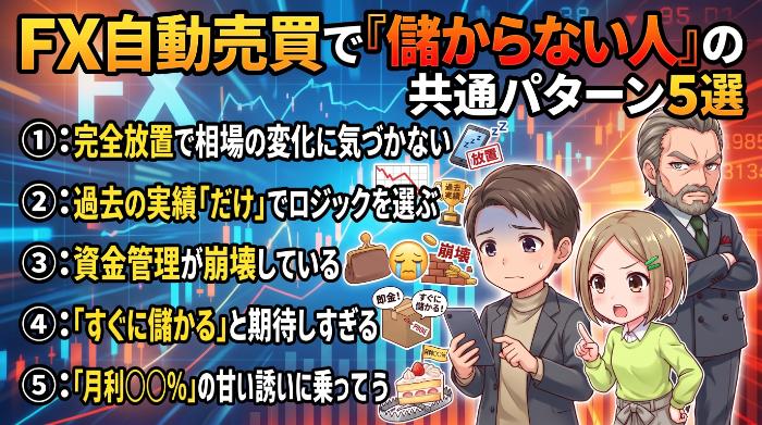 FX自動売買で「負ける人」の5つの共通パターン