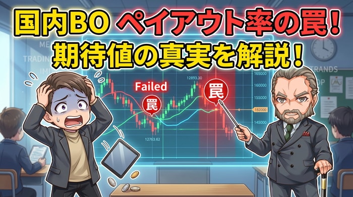 国内バイナリーオプションペイアウト率の真実｜期待値の罠を解説