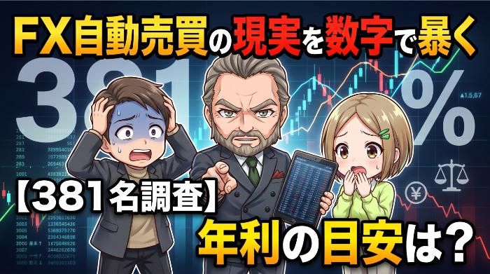 FX自動売買の現実を数字で暴く【381名調査】年利の目安は？