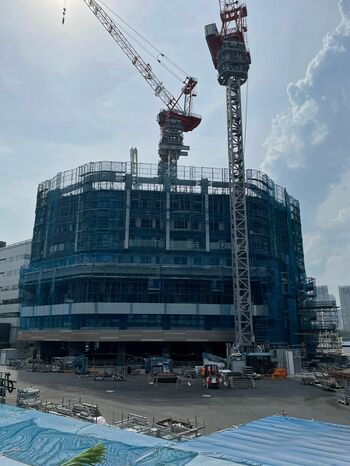 建設中の晴海のタワーマンション（撮影：THE GOLDONLINE編集部）