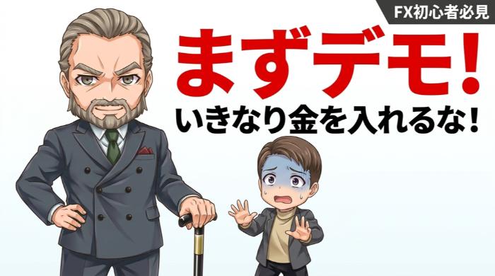 必ずデモトレードから始めろ ─ いきなりリアルマネーを入れるな