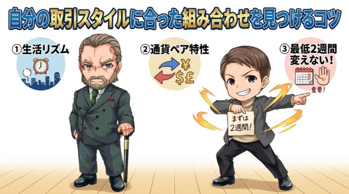 自分の取引スタイルに合った組み合わせを見つけるコツ