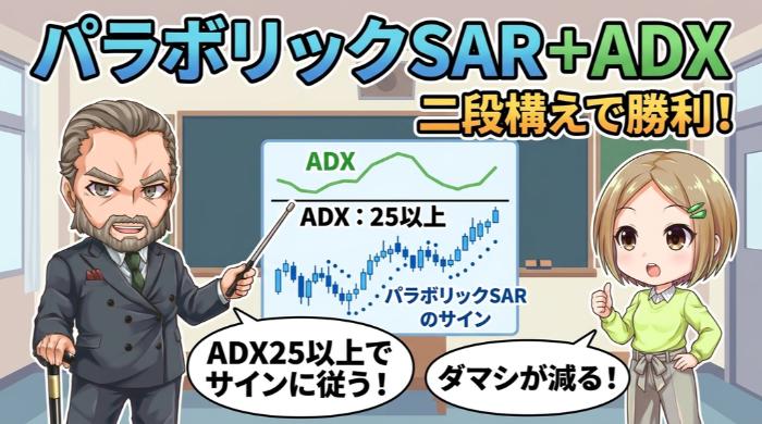 「ADXが25以上のときだけパラボリックSARのサインに従う」ルール
