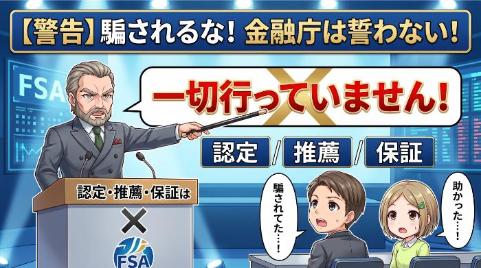 「金融庁認定」という言葉が出たら、その時点で詐欺確定