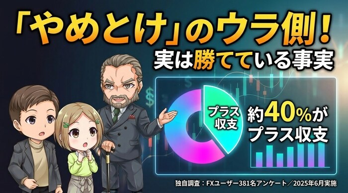 「やめとけ」のウラ側！実は勝てている人も多い事実