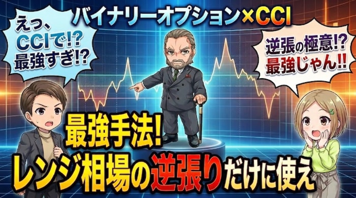 バイナリーオプション×CCI最強手法！レンジ相場の逆張りだけに使え