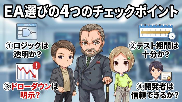 EA選びで初心者がチェックすべき4つのポイント