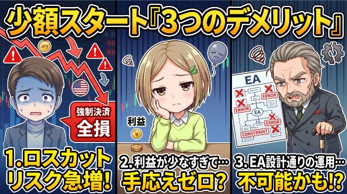 少額スタートの3つのデメリット