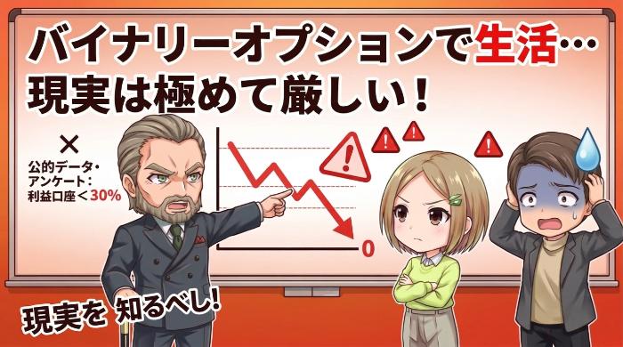 バイナリーオプションで生活してる人を目指す前に知っておくべきこと