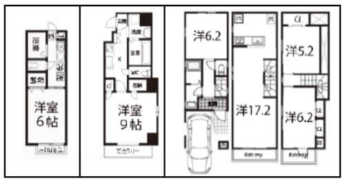 杉並区：1600万円
利回り：7.35%
１K／南向き／21㎡
西荻窪駅：徒歩11分
築年：2001年１月
横浜市：2250万円
利回り：7.39%
１K／北東向き／31㎡
新横浜駅：徒歩11分
築年：2011年6月
川崎市：3580万円
土地面積　63㎡ 　建物面積　94㎡
４LDK／南
田園都市線宮崎台駅：徒歩15分
築年：2016年８月