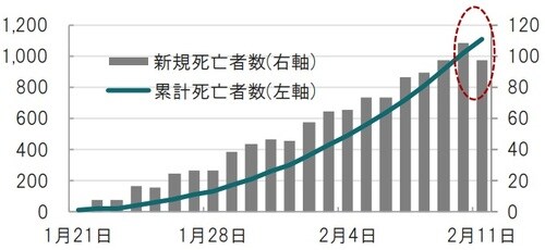 日次、時点：2020年1月21日 ～2020年2月11日