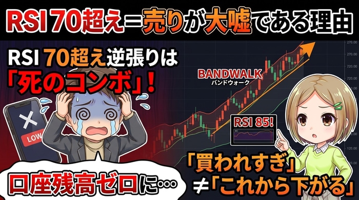 RSI70超えが売りが大嘘な理由