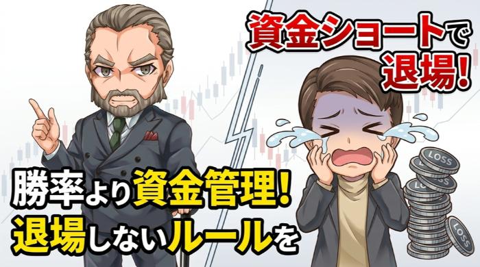 手法の勝率がどれだけ高くても、資金管理がなければ退場する