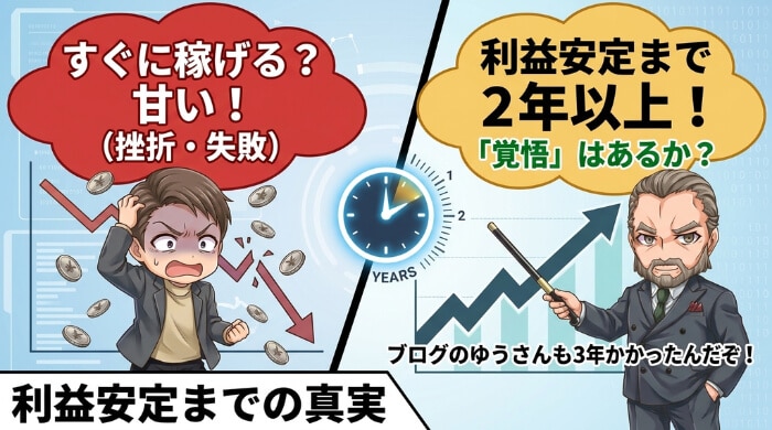 利益安定まで2年以上かかる。覚悟がないなら確かに「やめとけ」