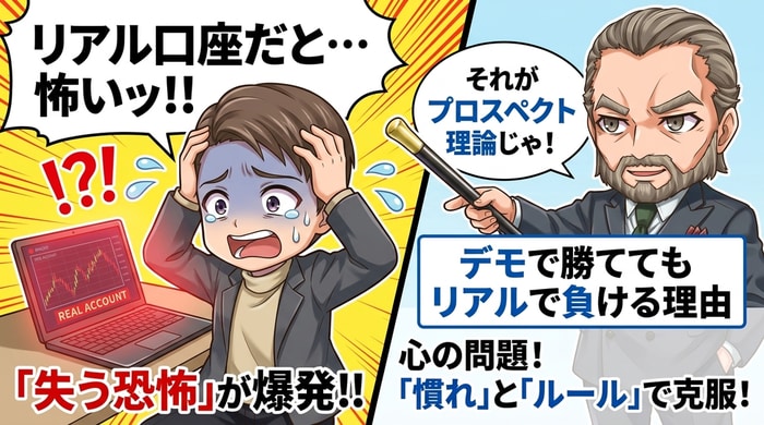 デモで勝ててもリアルでトレード負ける