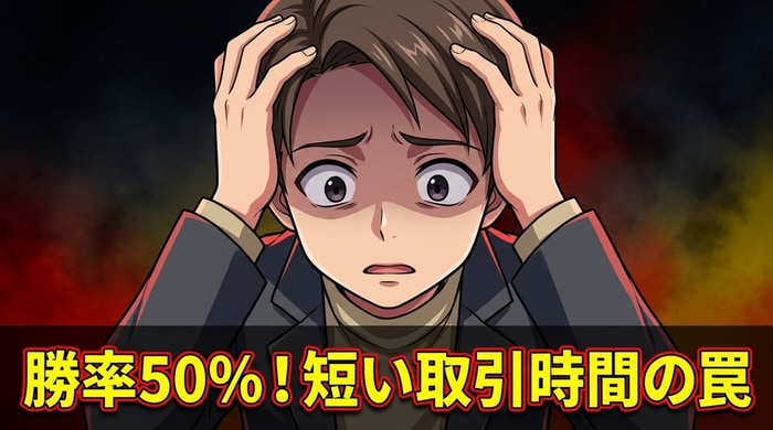 取引時間が短くなるほど勝率が50%に収束するメカニズムの解説
