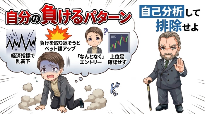 自分がまけるパターンを自己分析して排除せよ