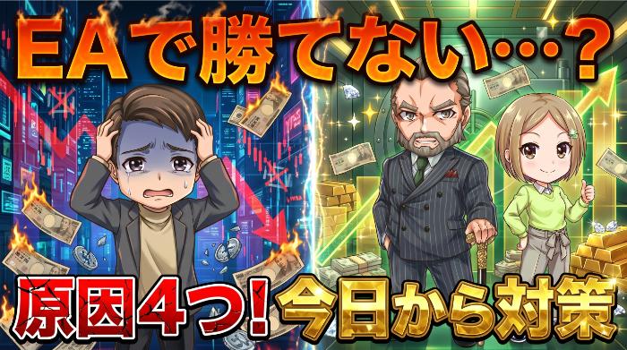 自動売買EAで勝てない？原因の4分類と今日からできる対策を紹介