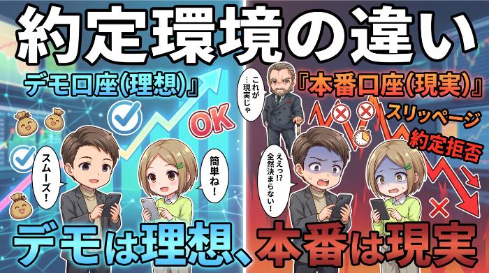 約定環境の違い——デモは理想、本番は現実