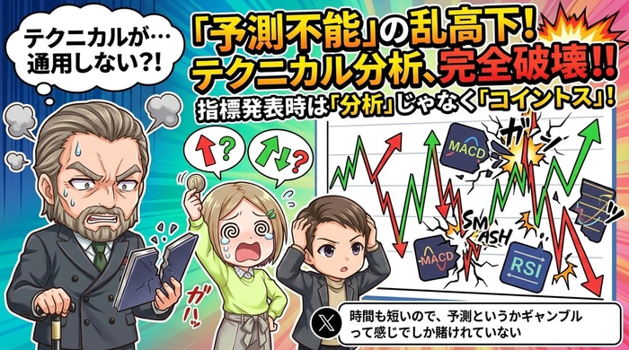 テクニカル分析が完全破壊される予測不能の乱高下