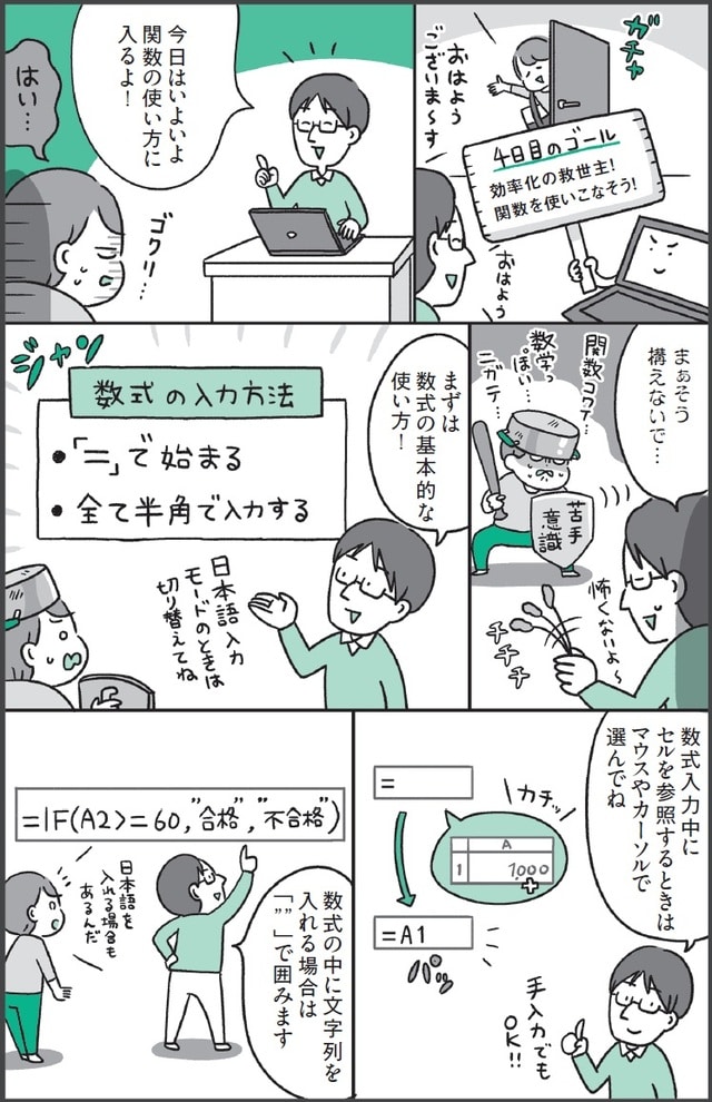 ※出所：監修・羽毛田睦土、漫画・あきばさやか、編集・リブロワークス『マンガでわかる　Excel』（2020年刊行、KADOKAWA）