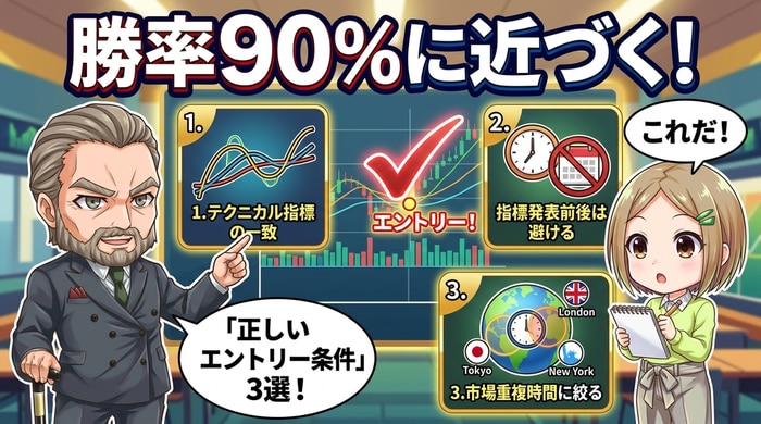 勝率90%に使づける正しいエントリ―手法
