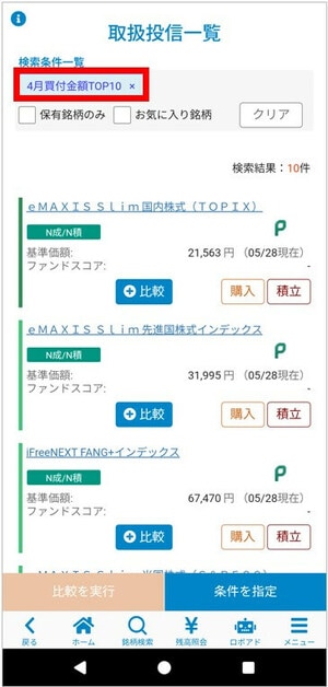 取扱投信一覧
