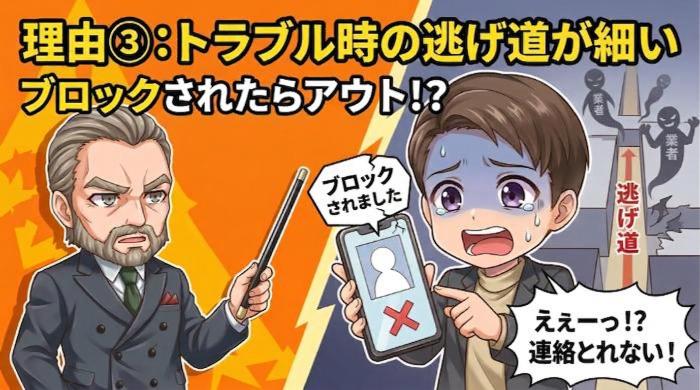 トラブル時の逃げ道が細い