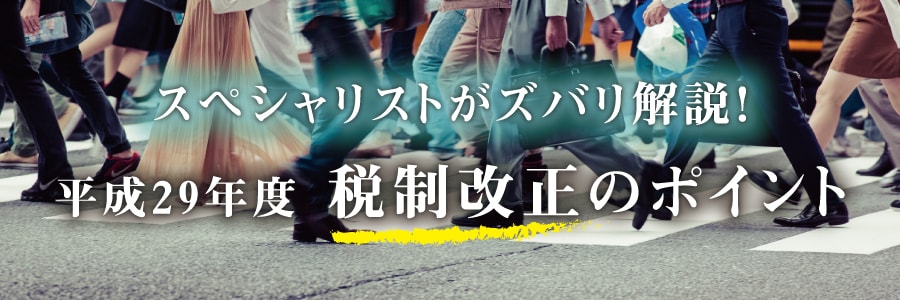 平成29年度｢税制改正｣のポイント