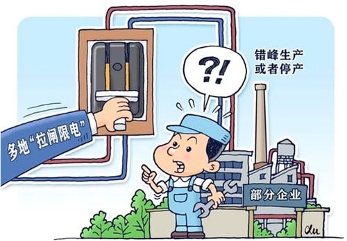 （注・出所）「多くの地域で電力供給制限」「ピークを避けて生産、または生産停止」。2021年9月29日付新華社