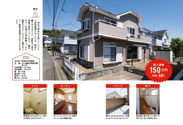 椙田拓也氏、カネコツトム氏の著書『「空き家」で儲ける！　驚異の利回り100％不動産投資術』（宝島社）より