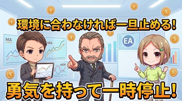 重要経済指標の前後は自動売買を一時停止する