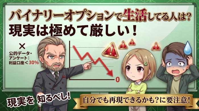 バイナリーオプションで生活してる人の条件とは？15年の経験から出した答え