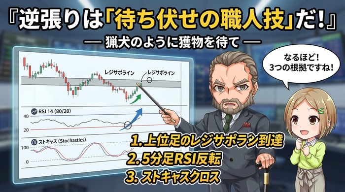 バイナリーオプション逆張りは待ち伏せの職人技