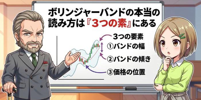 ボリンジャーバンドの本当の読み方は「3つの要素」にある