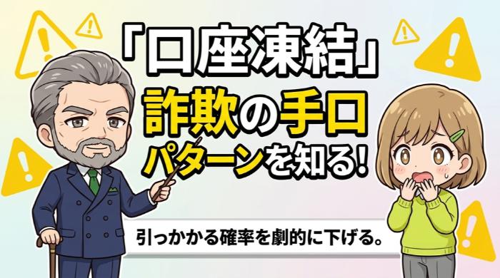 「口座凍結」が詐欺の手口として使われる典型的パターン
