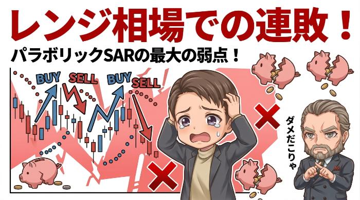 パラボリックSARの最大の弱点──レンジ相場で連敗する理由