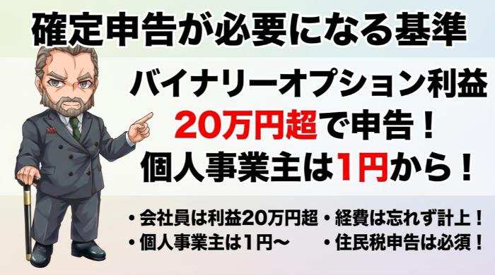 確定申告が必要になる基準